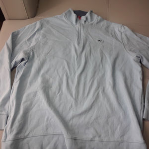 Mens Vineyard Vines Blue 1/2 Zip Pullover Shirt Si
